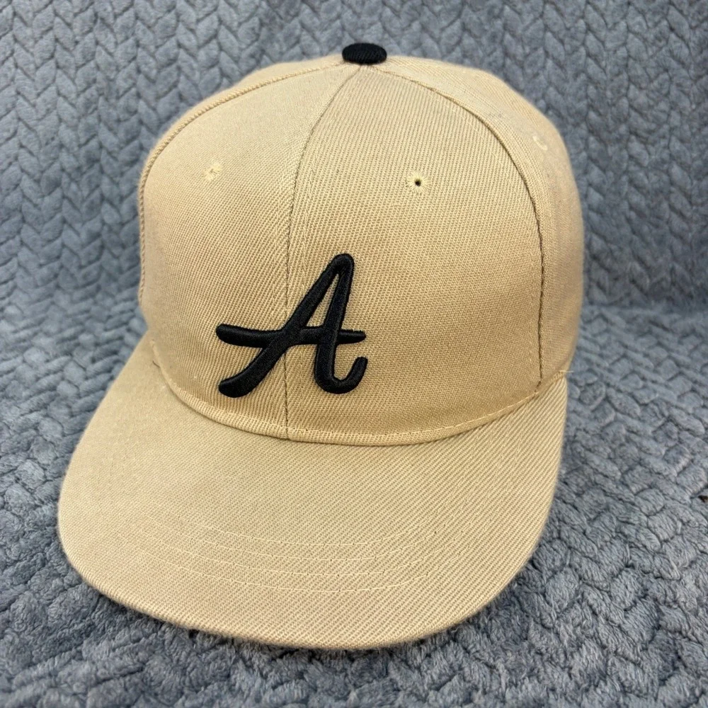 Los Angeles Airsport 1988 Snapback Hat Tan Black Embroidered A Logo Cap